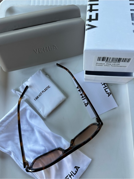 VEHLA Dixie Choc Tort Cinnamon Sunglasses - Tortoise Frame with Brown Lenses